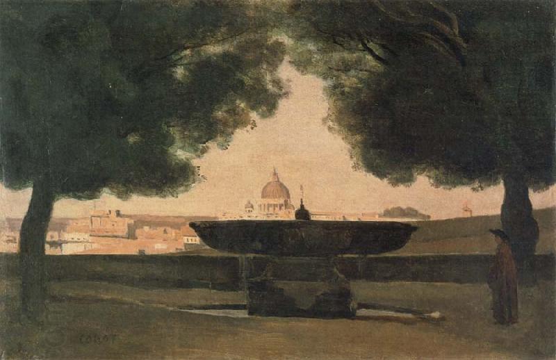 camille corot Fountain of the French Academy China oil painting art